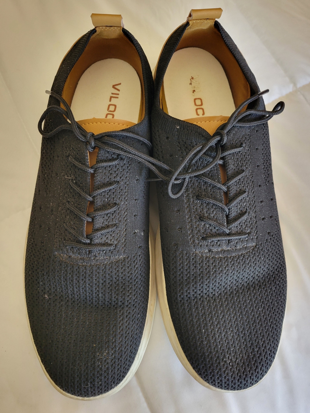 Men's Knit Lace-Up Sneakers in Black